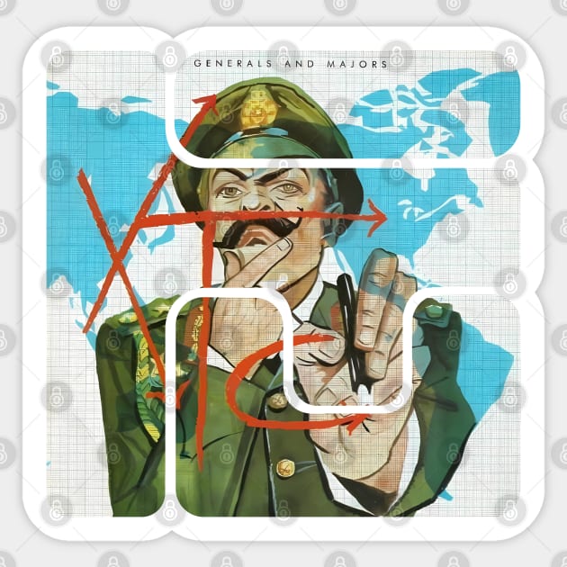 XTC - Generals & Majors Sticker by Timeless Chaos